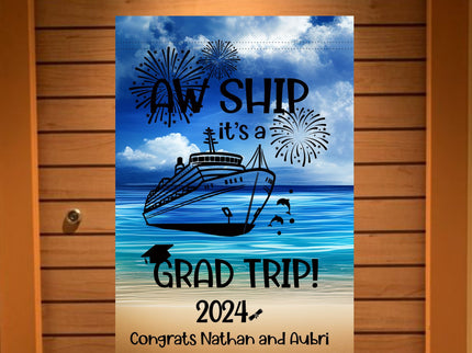 magnetic cruise Ship door decoration banner, personalized graduation cruise magnet sign, stateroom cabin door banner, cruising partners