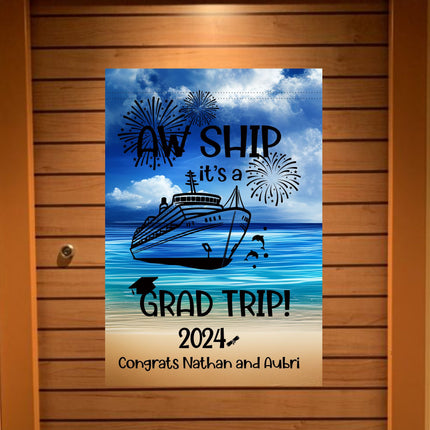 magnetic cruise Ship door decoration banner, personalized graduation cruise magnet sign, stateroom cabin door banner, cruising partners