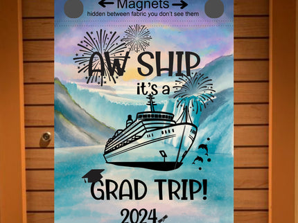 magnetic cruise Ship door decoration banner, personalized cruising door magnet sign, custom stateroom door decoration, Alaska vacation