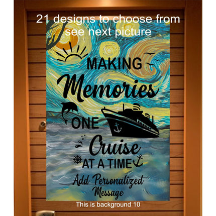 magnetic cruise Ship door decoration banner, personalized cruising door magnet sign, custom stateroom door decoration, tropical vacation