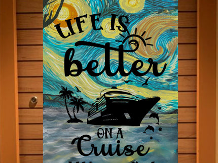 magnetic cruise Ship door decoration banner, personalized cruising door magnet sign, custom stateroom door decoration, tropical vacation