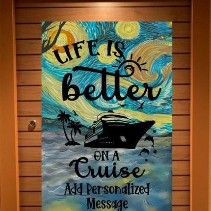 magnetic cruise Ship door decoration banner, personalized cruising door magnet sign, custom stateroom door decoration, tropical vacation