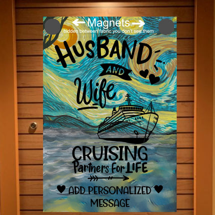 magnetic cruise Ship door decoration banner, personalized cruising door magnet sign, custom stateroom door decoration, tropical vacation