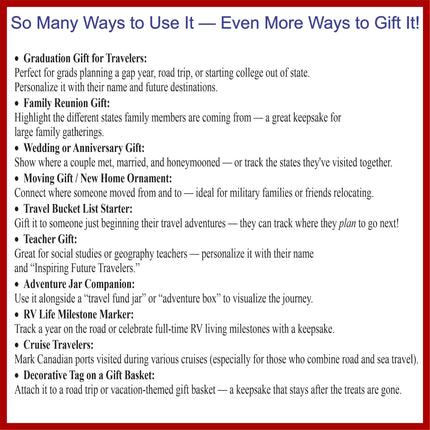 Canada map Ornament, Providence Visited Ornament, Canadian Travel Map, Travel Ornament, Travel Tracker, Family Trip Ornament, Places visited