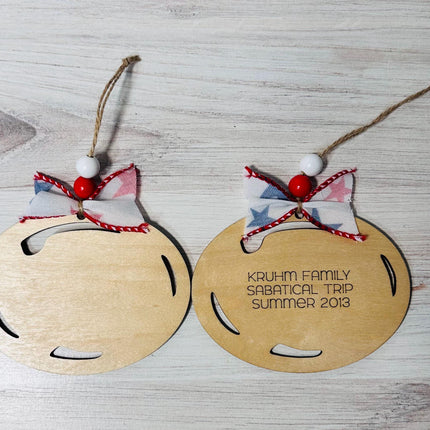 Canada map Ornament, Providence Visited Ornament, Canadian Travel Map, Travel Ornament, Travel Tracker, Family Trip Ornament, Places visited