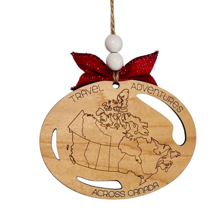 Canada map Ornament, Providence Visited Ornament, Canadian Travel Map, Travel Ornament, Travel Tracker, Family Trip Ornament, Places visited