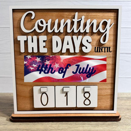 Easter Countdown Sign with removable plates for events, holidays, Seasons, home decor