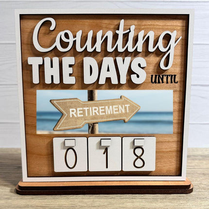 Handmade Wood Countdown Sign, Vacation Count Down Tracker, Holiday Personalized Calendar, Interchangeable Plates