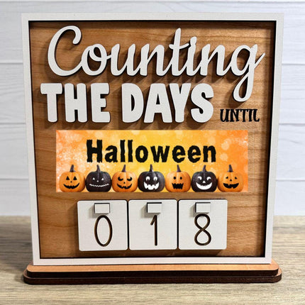 Easter Countdown Sign with removable plates for events, holidays, Seasons, home decor