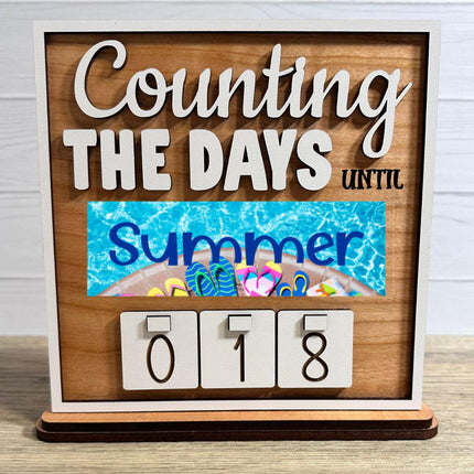 countdown to Summer Sign with removable plates for events, holidays, Seasons, home decor