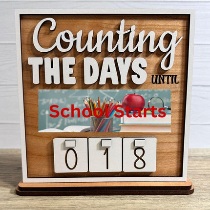 Easter Countdown Sign with removable plates for events, holidays, Seasons, home decor