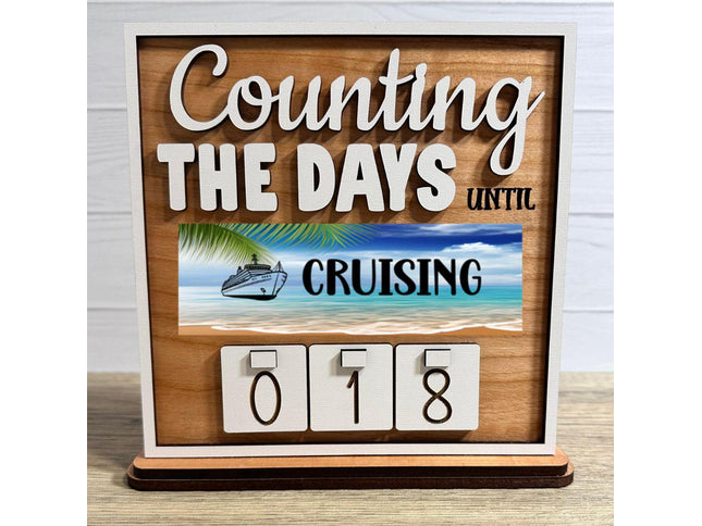 Handmade Wood Countdown Sign, Vacation Count Down Tracker, Holiday Personalized Calendar, Interchangeable Plates