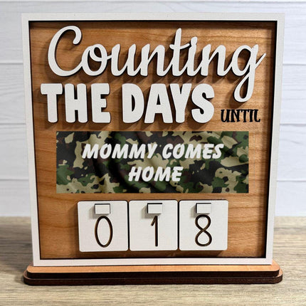 Handmade Wood Countdown Sign, Vacation Count Down Tracker, Holiday Personalized Calendar, Interchangeable Plates