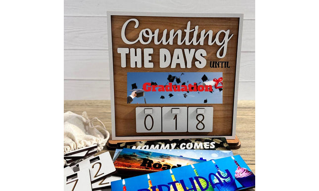 Graduation Countdown Sign, Gift for Graduate, Reusable for Holidays, Events, Special Occasions