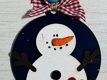 DIY snowman with heart wood ornament kit