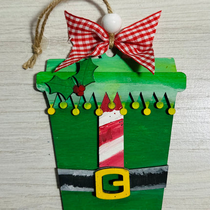 DIY Christmas Elf Coffee Cup Wood Ornament Kit