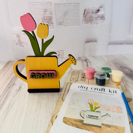 Small watering can shelf sitter DyI Paint Kit, Easy