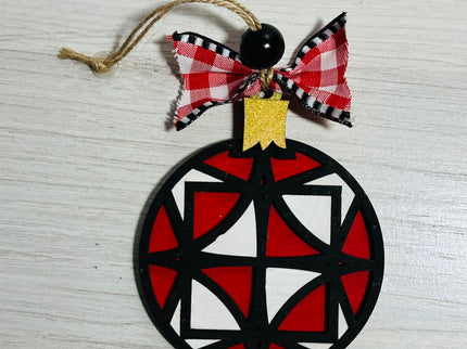 DIY Round Geometric decorative wood ornament kit