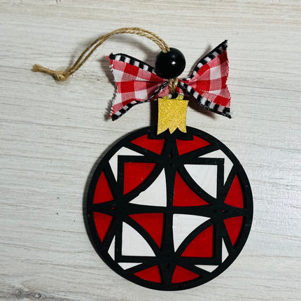 DIY Round Geometric decorative wood ornament kit