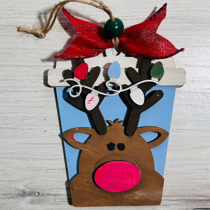 DIY Christmas Reindeer Wood Ornament Kit