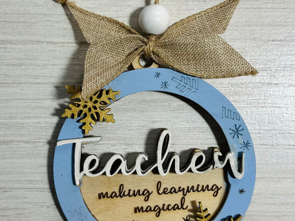 DIY teacher Holiday wood ornament kit