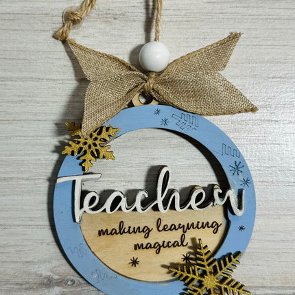 DIY teacher Holiday wood ornament kit