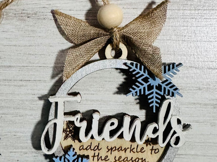 DIY friends are like snowflakes wood ornament kit
