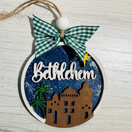 DIY Bethlehem Christmas wood ornament kit