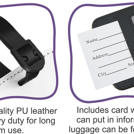 Cruise Luggage Tags, Leather Travel Bag Identifiers, 2 Pack Suitcase Accessories for Cruising Vacation