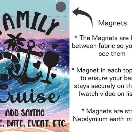 magnetic cruise Ship door decoration banner, Family Cruise, Personalized cruise decoration