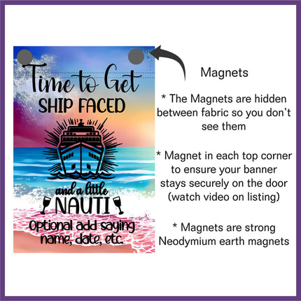 Cruise Door Decor, Cruise Ship Magnetic Door Decoration, Cruising Gift, Stateroom Door Banner, Family Cruise Vacation, Girls Trip