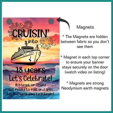 Cruise Door Decoration, Personalized Magnetic Cruise Ship Door Decor, Gift For Cruisers