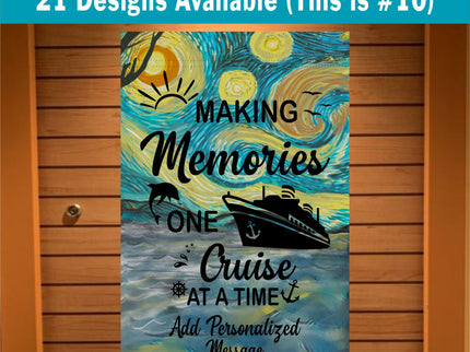magnetic cruise Ship door decoration banner, Starry Night cruising door magnet sign, personalized custom stateroom door decoration