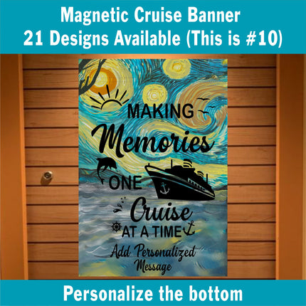 magnetic cruise Ship door decoration banner, Starry Night cruising door magnet sign, personalized custom stateroom door decoration