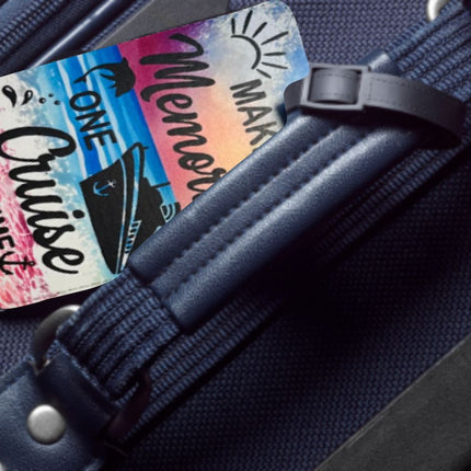 Cruise Luggage Tags, Leather Travel Bag Identifiers, 2 Pack Suitcase Accessories for Cruising Vacation