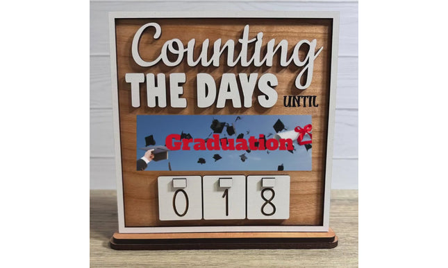 Winter Countdown Sign with Swappable Plates for Events, Holidays, Seasons, Home Decor