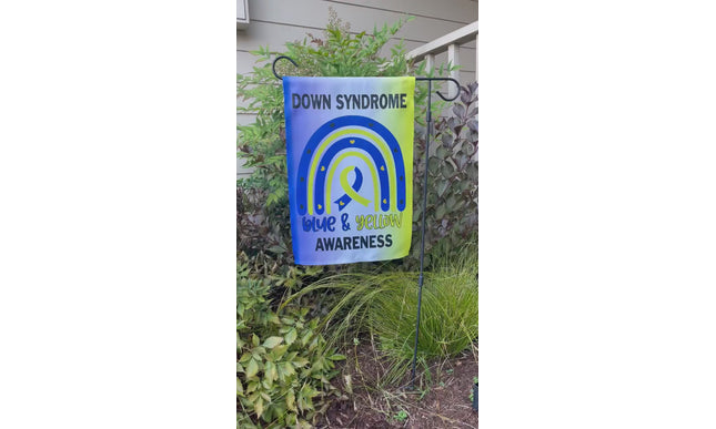 Down Syndrome Awareness, Down Syndrome support ribbon sign, Blue and Yellow Down Syndrome Rainbow Flag, T21 Trisomy 21 lucky mama, Lucky Few