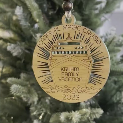 Personalize cruise ship vacation holiday ornament, custom Cruising trip Christmas gift, Travel keepsake, family, anniversary, girlfriends,