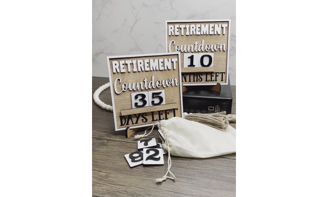 Retirement countdown wood sign - one year countdown until retirement - unique Gift retiring friends - work colleague gift- tired of working