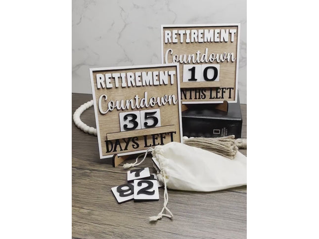 Retirement countdown wood sign - one year countdown until retirement - unique Gift retiring friends - work colleague gift- tired of working