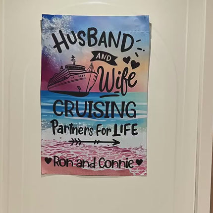 Magnetic Cruise Ship Door decoration, Funny Stateroom Banner Decor, Personalized Sign Gift for Cruisers, cruising through life together
