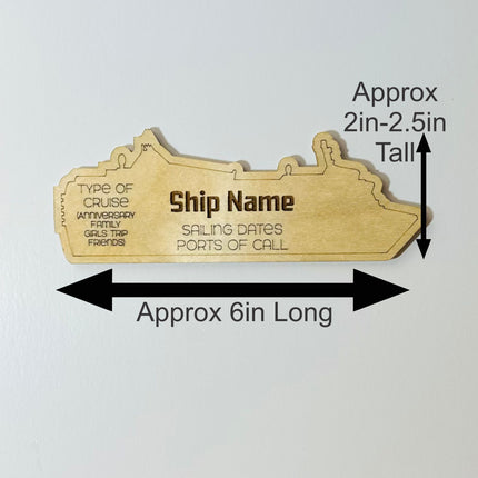 Cruise Door Magnet, Cruise Door Decoration, Personalized Cruise Ship Wood Magnet, Cruise Tracker