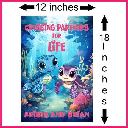 magnetic cruise ship door decoration, personalized cruising partners for life banner,  honeymoon, Anniversary,  Easy way to find cruise door