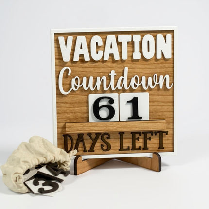 Vacation Wood Countdown Sign