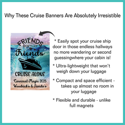 Cruise Decoration, Cruise Essentials, Magnetic Cruise Banner, Cruise Ship Decor, Cruise Sign, Birthday Cruise, Anniversary Cruise, Honeymoon Cruise