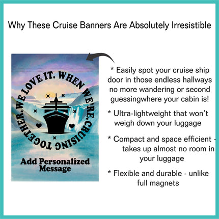 magnetic cruise Ship door decoration banner, personalized cruising door magnet sign, custom stateroom door decoration, Alaska vacation