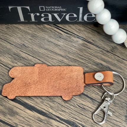 Class C trailer RV Motorhome leather keychain