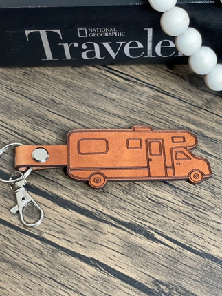 Class C trailer RV Motorhome leather keychain