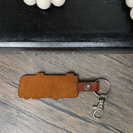 RV Motorhome leather keychain
