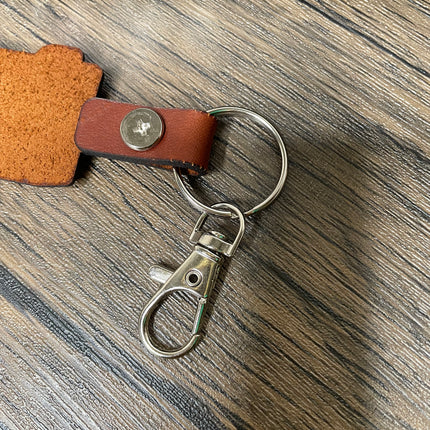 RV Motorhome leather keychain